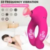 10 Frequentie Vibrerende Penis Ring Sexshop Vrouwelijke Masturbator Zuigen Tepel Stimulator Clit Stimulator Erotische Speeltjes voor Paar L230518