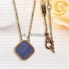 Pendant Necklaces Classic Fashion Pendant Necklaces for women Elegant 4Four Leaf Clover locket Necklace Highly Quality Choker chains Designer Jewelry J230612