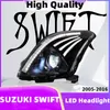 För Suzuki Swift 20 05-20 16 strålkastarenhet Full LED-linsprojektor Turn Signal Daytime Running Lights