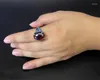 Cluster Rings Women Vintage 925 Sterling Thai Silver Adjustable Folk Gems Dripping Garnet Cloisonne Ring For Wedding Bands