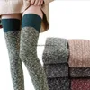 Women Boot Topper Skinny Long Knee Sock Winter Warm Sexy Knitted Stockings Thick Warm Long Boot Stocking Sport Designer Cotton Stockings