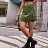 Skirts Casual Goods denim Tights Solid Short Pockets Fashion Street Clothing Women's Summer Skiing Jupe New G220606