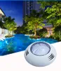 Luzes LED para piscinas subaquáticas, mudança de cor RGB estilo moinho de vento de 18 W, 12 V 24 V, montagem na parede, IP68 à prova d'água, com controle remoto