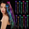 Lueur cheveux tresse LED fleur lumineuse pince à cheveux éclairer papillon pince à cheveux barre fête décoration fournitures lueur dans le noir jouet