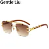 Steampunk sans monture carré lunettes de soleil hommes 2022 marque de luxe concepteur or Lion décoration lunettes de soleil pour femmes Vintage lunettes L230523