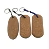 Keychains Lanyards DIY Wooden Keychain Cork Environmental Protection Luggage Bag Decoration Keyring Key Chains