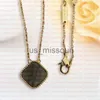 Pendant Necklaces Classic Fashion Pendant Necklaces for women Elegant 4Four Leaf Clover locket Necklace Highly Quality Choker chains Designer Jewelry J230612