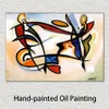 Sammanfattning Canvas Art Eyes on the Sky Handgutad Oil Målning Modern Decor Studio Apartment