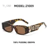 Retro small frame sunglasses for women with high-end panel design letters palm angles sunglasses for men with personalized retro