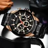 Другие часы Curren Mens Takes Top Brand Big Sport Watch Luxury Men Men Antual Steep Quartz Watch Watches Chronograph Gold Design Мужские часы 230609