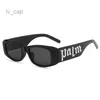 Retro small frame sunglasses for women with high-end panel design letters palm angles sunglasses for men with personalized retro