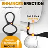 Nouvel anneau de pénis éjaculation retardée Dick Cock Ring pour hommes Cage de chasteté Anal Plug Sex Toys pour Couple Cockring Masturbateur pour hommes L230518