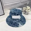 Lace Up Sport Eimer Hut Frauen Männer Denim Fischer Hüte Casquette Bob Print Flache Sonne Verhindern Breite Krempe Hut