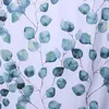 Shower Curtains Curtain Watercolor Green Floral Eucalyptus Round Leaves Pattern Branches Home Bathroom Decor Polyester Fabric Waterproof