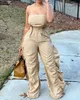 Women's Tracksuits 2023 Summer Casual Women's Two Piece Sexy Sleeveless Drawstring Bottom Open Button Top And Pleated Pants Set