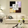 Moderno dipinto a mano astratto su tela Tuxedo Junction pittura a olio Home Decor per camera da letto