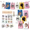 Décoration de fête papier kraft sac d'huile chat animal de compagnie mignon chiot chien mordre les roses cadeau d'anniversaire emballage livraison directe Otym3