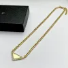 P bijoux de créateur Triangle diamant collier homme et femme couple collier Hip Hop rue mode collier cadeau de vacances