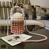 Totes Color Pearl Evening Bag Women Handmade Pearl Beaded Small Designer Party Purses High Quality Ladies Sweet Handbag Wedding Party Party