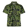 Herrpolos LCFA Brand Polo Shirts For Men Casual Colorful Mens Summer Clothing Personlighet Luxury Baroque Cashew Flowers 4xl