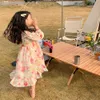 Girl's Dresses Baby Grils Princess 2023 New Spring Style Collar Flower Girl Kids Clothing Outfits Old R230612