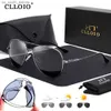 CLLOIO Titanium Alloy Polarized Sunglasses Men Women Fashion Photochromic Sun Glasses Chameleon Anti-glare Driving Oculos de sol L230523