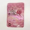 Pink White Mylar Bag 500 mg dragkedja förpackning Pouch Retail Packaging Påsar RBUID