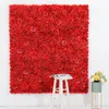 Decorative Flowers 40 60 CM Densified Wall Artificial Rose Peony Flower Panel For DIY Pink Romantic Wedding Party Backdrop