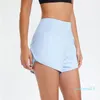 2024 lululemenI Yoga Outfit Sets Dames Sport Hotty Hot Shorts Casual Yoga Legging Dame Meisje Workout Gym Ondergoed Running Fiess met Ritszak op de Rug 666vv