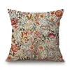 Almohada clásica Morris patrón Rosa flor motivo decoración del hogar arte algodón Lino sofá silla funda elegante cubierta