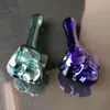 Glass Smoking Pipes Manufacture Hand-blown bongs Colorful flat bottomed skeleton pipe