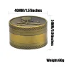 New Bronze Brass 40mm 3 pezzi Grinder Grinder in lega di zinco Grinder Crusher Spice Herb Grinder Metal Grinders 420 Grinders