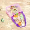 Borse portaoggetti Borsa a rete per giocattoli da spiaggia Protable Kids Seashell Toys Organizzatori di vestiti Accessori per il nuoto all'aperto per ragazzi e ragazze