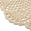 Table Mats 12Pcs Vintage Cotton Mat Round Hand Crocheted Lace Doilies Flower Coasters Lot Household Decorative Crafts Accessories