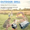 1 pc gril extérieur Portable gril ménage charbon de bois petit pliant pique-nique Camping Barbecue poêle