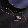 Pendant Necklaces Fashionable Rotatable Sunflower Necklace for Women Charm Crystal Elegant Ladies Jewelry Anniversary Gift R230612