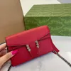 Zincir Crossbody Bag Messenger Çanta Kadın Omuz Çantası Küçük Cüzdan Kart Torbaları At Nalı Toka Orijinal Deri Debriyaj Çanta