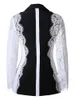 Damskie garnitury Najwyższa jakość 2023 est moda projektanta kurtka damska stylowy kolorowy blok koronkowy patchwork Blazer Blazer Women