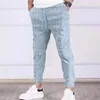 Pantalons pour hommes Hommes Casual Lin Coupe ample Jambes droites Taille élastique Pantalon Summer Beach