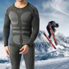 Mannen Sport Thermisch Ondergoed Pakken Outdoor Fietsen Compressie Sportkleding Sneldrogende Ademende Kleding Fitness Running Trainingspakken 230612