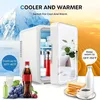 1pc Mini Mirror Refrigerator, 8L Can Mini Fridge With 3 Adjustable Light LED Mirror For Skin Care Cosmetic Makeup, Car And Household Dual-use Beauty Refrigerator