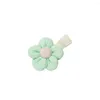 Haaraccessoires Baby Haarspeld Katoen Zonnebloem Haarspelden Voor Kinderen Meisjes Eendenbek Clip Peuter Snoep Kleur Pin Zuid-korea Barrette Haarspelden