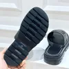 Top quality Clea slides slippers leather insole Platform sandals Embossed Triomphe open toes flat luxury designer for women holiday flats sandals factory footwear