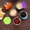 Storage Bottles Salad Sauce Container Small Stainless Steel Cups With Lid Keep Fresh Seasoning Fruits Snack Kitchen Gadgets