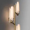 Lampa ścienna LED Modern Art Deco Copper Gold White Light Sconce do sypialni