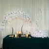 Party Decoration Table Centerpieces Luxury Plating Shiny Gold Flower Arch Stand For Wedding Event Anniversary Background Decor Road Lead