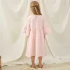Vestiti da ragazza Ragazze Cute Cotton And Dress Summer New Baby Kids Sleeve Casual Pink Princess Toddler Girl Clothes R230612