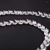 Catene Zirconi Europei E Americani Super Flash Nappa Collana Corta Orecchini Set Catena Della Clavicola Sposa Abito Da Damigella D'onore Cena Gioielli