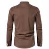 Chemises décontractées pour hommes 2023 chemise à imprimé ethnique hommes à lacets hommes à manches longues col Mandarin robe été plage Yoga