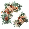 Decorazione per feste Fiore artificiale Swag Arch Decor Cerimonia di benvenuto Firma fiori per ricevimento di nozze Sfondo Tavolo innamorato